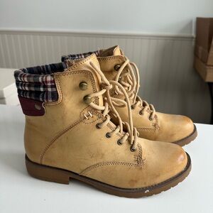 Rampage Tan Combat & Moto Boots